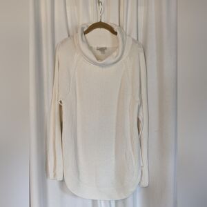 NWT Ann Taylor LOFT white beige sweater large L